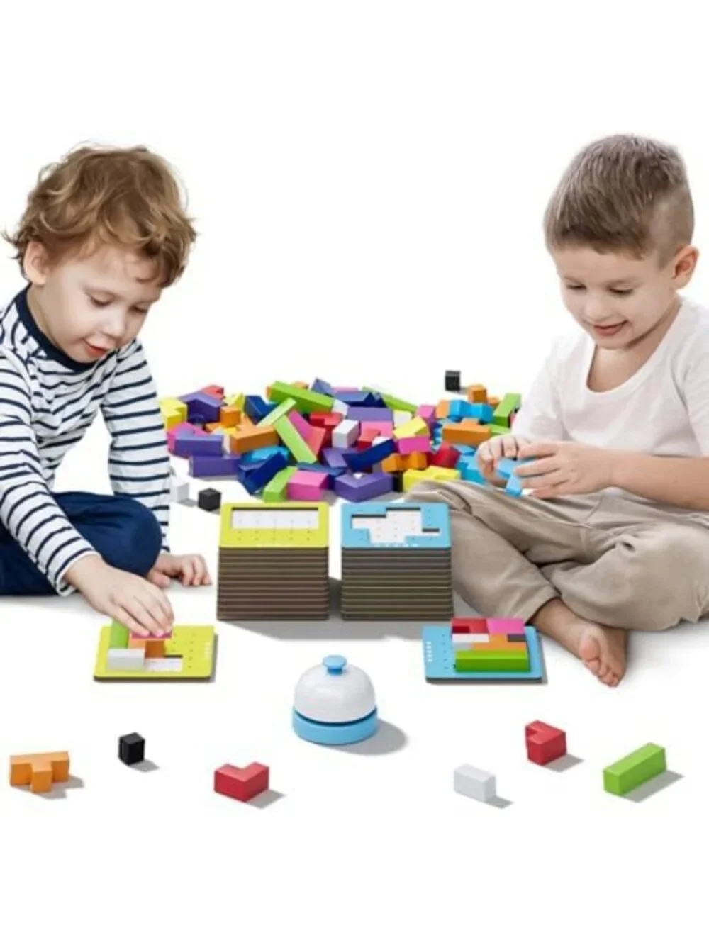 120-Piece Wooden Block Stacking Game for Kids & Adults, Fun for 1-6 Players